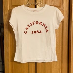 Plain White Tee with simple lettering